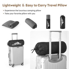 PEUJEW Small Shredded Memory Foam Pillow, Camping Pillow Travel Pillow –