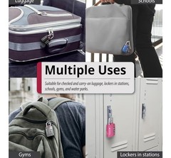 4 Pack TSA Approved Fosmon Travel Locks
