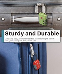 Durable Multicolor TSA Locks – 4-Pack 3-Digit Combination Travel Security