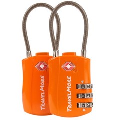 2 Pack TSA Approved Travel Combination Cable Luggage Locks for Suitcases & Ba…