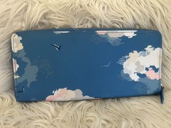 CATH KIDSON Cloudy Blue Sky Travel Wallet Case Organizer For Documents Passport