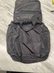 Travel Organizer LL Bean Black Toiletry Bag Zipper Pockets Mirror Hanging Hook