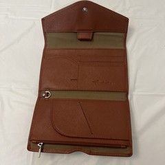 Wallet Travelambo RFID Blocking Bifold Multi Card Zipper Pocket Brown 7 X 4.5