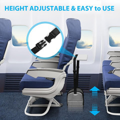 Premium Memory Foam Airplane Footrest – Portable Travel Leg Support Hammock