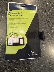 Protégé Black Polyester Neck Pouch Clear Window Neck Strap