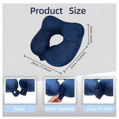 Jron Inflatable Air Travel Pillow Soft Velvet Blow Up Pillow Portable Size Wa…