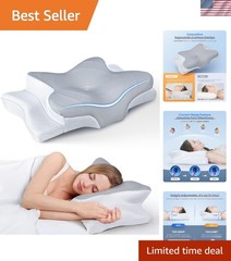 Luxury Cooling Pillow for Neck Support – Ergonomic Design & Adjustable Height