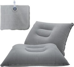 2 Pack Gray Ultralight Inflatable Pillow Small 2 Count (Pack of 1), 2pcs