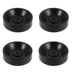 4Pcs Heavy Duty Plastic Floor Scrubber Wheels for Smooth Quiet Rolling