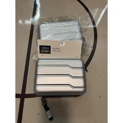 Open Story Hardside Mini Case Silver Metallic Travel Organizer set of two NEW