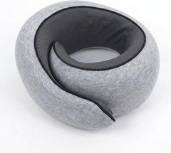 Travel Neck Pillow, Memory Foam U-Shaped Body Positioner Pillow with Plush Velve