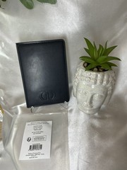 Dior GWP Black Passport Case / Holder – Embossed / Faux Leather New In Package