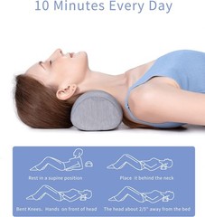 Neck Roll Pillow Cervical Memory Foam Cushion Support for Neck Pain Relief
