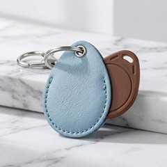 3pcs Key Fob Holder, PU Leather RFID Key Case Protector with Ring, Proximity