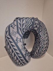 Memory Foam Luxury Blue and Gray Island Style Neck Pillow