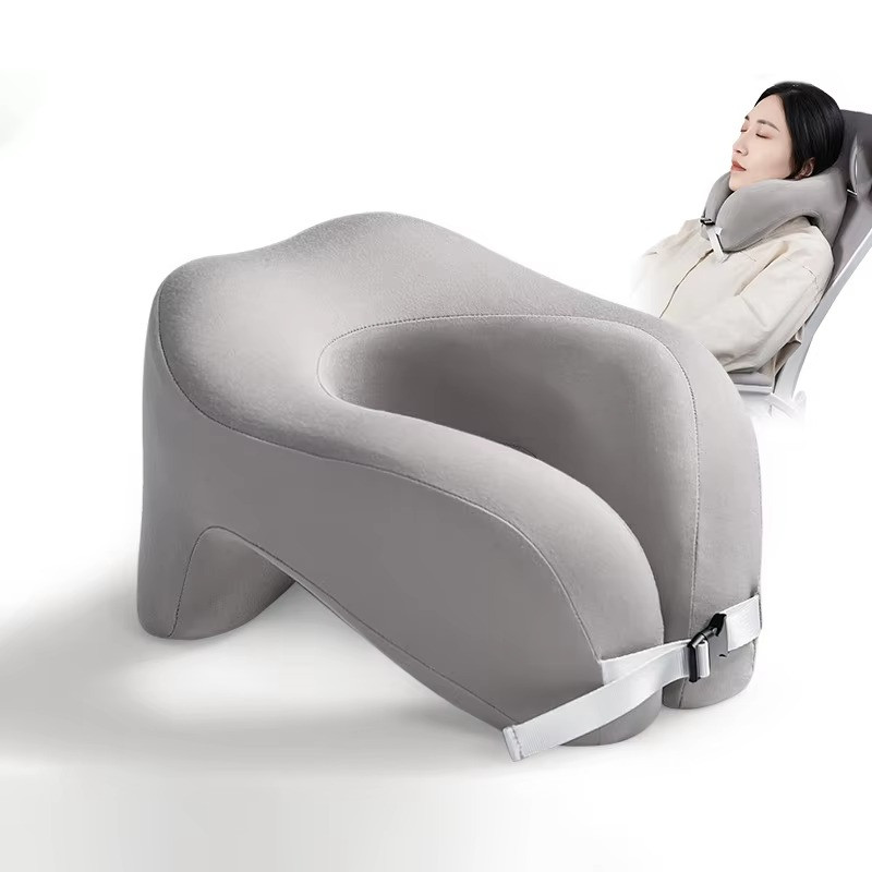 Travel Pillow U-Shape Pure Memory Foam Neck Pillow For Airplane Or Office