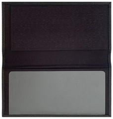 Black Basic Genuine Leather Checkbook Cover For Men & Women Black