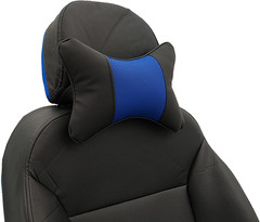 Car Neck Pillows Both Side Pu Leather 2Pieces Pack Headrest Gogodog Fit for Most