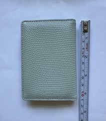 Penhaligon’s Mint Green Leather ID Card Holder Rare Vtg ‘80s Shagreen texture
