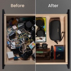 Versatile Travel Accessory Organizer Small Black for Tech and Personal Items