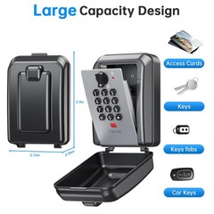 Key Lock ,12 Digit Combination LockBox for Keys,Resttable ,Large Capacity & W…