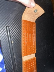 FOLDING CRIBBAGE BOARD TOP GRAIN Solid Cowhide Board Quality Crafted Pocketsize
