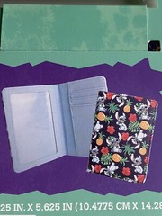 Disney Lilo & Stitch Dark Blue Tropical Passport Holder Hibiscus Pineapple NEW