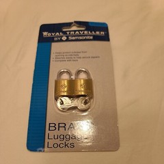 Samsonite Luggage Lock Set Royal Traveller Solid Brass Mini-Size Bag Protection
