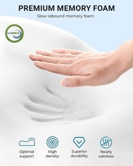 Luxury Cooling Memory Foam Bed Pillow – 4 Heights for Personalized Sleep Support