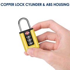 2 Pack TSA Approved Luggage Locks, Combination Travel Padlock, 3-Digit Waterp…
