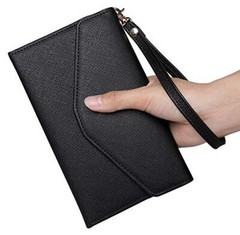 Passport Holder Wallet for Women, RFID Blocking Passport Case with Wrist Strap