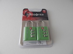 New Samsonite Travel Sentry 2 Pack 3 Dial Combination Locks New