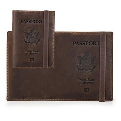 Full Grain Leather Passport Holder for 2 RFID Blocking Travel Passport Wallet…