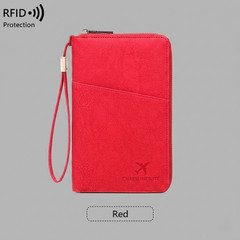 RFID Blocking Passport Wallet Travel Document Holder Zip Organizer7.9×5″/20x12cm