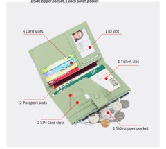 Unisex RFID Blocking Leather Passport Holder Wallet Cover Case Travel ID Holder