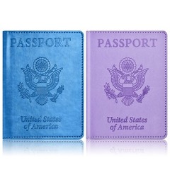 2Pack Passport Holder, Passport and Vaccine Card Holder Combo, Passport Holde…