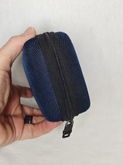 TUMI for Delta Hard Case Shell Toiletry Cosmetic Travel Kit Blue Hard Case Only