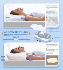 Ergonomic Adjustable Cervical Memory Foam Pillow for Neck Pain & Better Sleep
