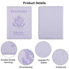 Funda combinada para pasaporte y tarjeta de vacunación