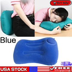 Inflatable Camping Travel Pillow Ergonomic Pillows for Neck & Lumbar Support
