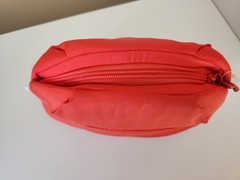 OFFLINE By Aerie Love Pouch Orange Travel Bag Makeup Puffer Zip Carry On