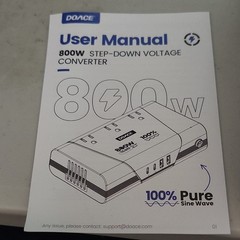 DOACE 800W Step-Down Voltage Converter Travel Adapter, Pure Sine Wave, US