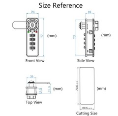 1 Pack Mechanical Code Digital Combination Lock – Password Entry Cam Lock for…
