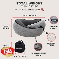 FlyHugz Neck Pillow Gray