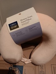 Open Story Memory Foam Neck Travel Pillow Light Pink