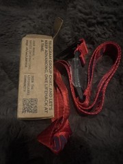 Rolling Square Lanyard – Digital ID & QR Lost Mode Red New