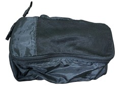 Zippered Mesh Top Travel Packing Cube Luggage Organizer Black