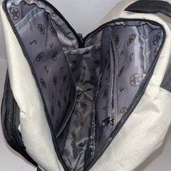 J Is For Jeep Backpack/ Diaper Bag Grey/Red/Tan Many Zipper Pockets