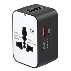 Travel Adapter Fast Charge, GaN Worldwide All in Universal Travel Adapter wit