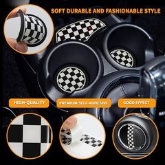 TOMALL Car Coaster Compatible with Mini Cooper Inner Door Handle Cover Trim Stic